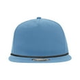 thumbnail image 2 of Decky 6042 5 Panel High Profile Relaxed Cotton Blend Rope Hat-Sky/Black, 2 of 4