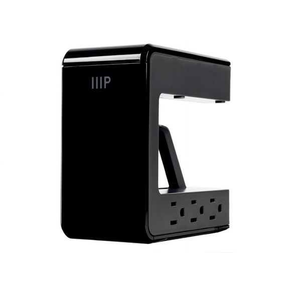 Monoprice Desk Mount C-Shaped Surge Protector, 6 Outlets with 2 USB Type-A and 1 USB Type-C Charging Ports - Workstream Collection