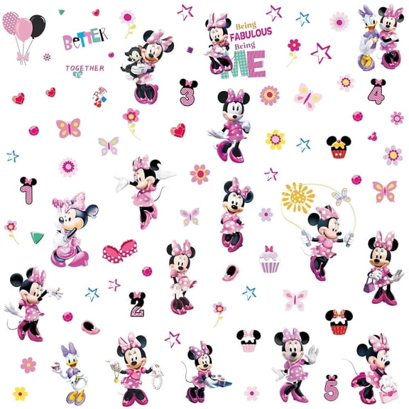 Cartoon Wall Stickers, Cartoon Character Stickers for Children Room, DIY Removable Stickers for Baby Kids Nursery Girls Bedroom Living Room Playroom Wall Decoration
