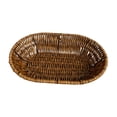 thumbnail image 4 of Cesta de pan ovalada con bandeja organizadora para aperitivos, cesta de almacenamiento de mimbre tejida a mano, cesta de frutas de imitación de ratán 26 cm x 18 cm x 7 cm, 4 of 8