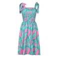 thumbnail image 6 of 50% Off Clear! Viikei Plus Size Short Sleeve Dress for Women Printed V-Neck Loose Knee-Length Dress, 6 of 9