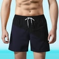 thumbnail image 5 of LpwkSSA Mens Athletic Swim Trunks Side Panel Design Quick Dry Fabric Relaxed Silhouette for Beach Trips Black S, 5 of 6