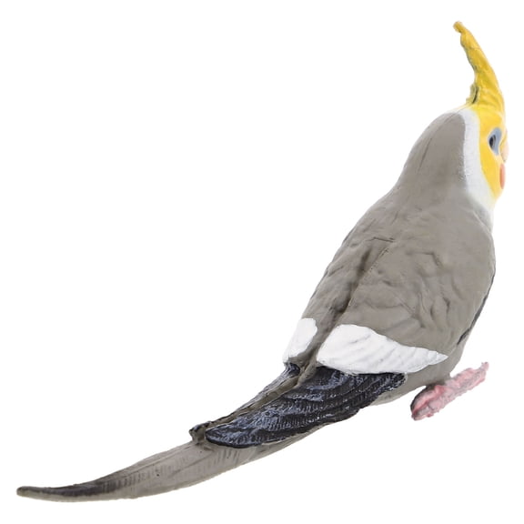 WRITWAA Parrot Outdoor Decor Cockatiel Parrot Model Grey PVC 1Pack