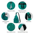 thumbnail image 4 of HAWEE Sling Bag for Women Men Water Resistant Crossbody Chest Backpack Shoulder Bag Anti Thief for Travel Hiking Sports, Forest Green, 4 of 7