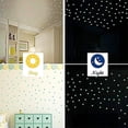 thumbnail image 4 of 100 pegatinas de pared de plástico fluorescentes noctilucentes con estrellas luminosas que brillan en la oscuridad, para decoración artística del hogar, techo (azul), 4 of 5
