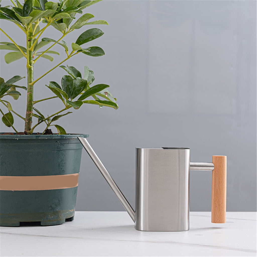 KCAHPAN Stainless Steel Watering Can Long Spout for Indoor and Outdoor Garden Plant