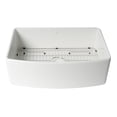 thumbnail image 4 of Évier de Ferme en Argile Incrustée Lisse Blanc 30 Pouces x 20 Pouces avec Grille, 4 of 9