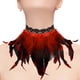 thumbnail image 4 of Bufanda de plumas sintéticas negras, corbata, collar, hombro, cuello, encogimiento de hombros para disfraz Rojo, 4 of 6
