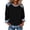 Black, variant on Women's Denim Trim Sweatshirt, Crewneck Pullover with Denim Accents, Long Sleeve Casual Loose Fit Top, Streetwear Fashion Crewneck Sweatshirt Black L