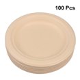 thumbnail image 1 of COOPHYA 100PCS Durable Beige Round Plate for Family Gathering and Dinner Party 6 Inches, 1 of 7