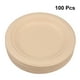 thumbnail image 5 of 100PCS 6 Pulgadas Marrón Claro Desechable Bandeja de Pastel de Fiesta Platos Redondos Bandeja de Servicio de Barbacoa de Frutas Platos Degradables Vajilla para Boda Fiesta de Cumpleaños, 5 of 6