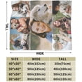 thumbnail image 3 of Custom Picture Blankets for Couples Girlfriends Personalised Blanket with 9 Photos Text Customised Throw Blanket Gifts for Adults Kids Birthday Christmas New Year Mothers Fathers Valentines Day, 3 of 5