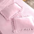 thumbnail image 7 of DNG Creations 4-Piece Long Ruffle Sheet Set 10-Inch Deep Pocket (Solid Light Pink - King), 7 of 7