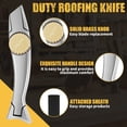 thumbnail image 3 of Carpet Knife Aluminium Roofing Knife with Solid Brass Knob Double Notched Blade Easy to Use Secure Comfortable Carpet Knife Precision Cut Roofing Knife Suitable for Home, 3 of 10