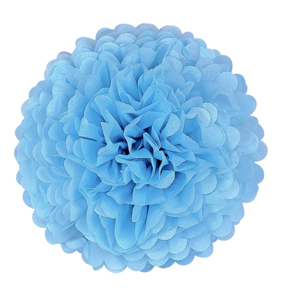 Naiovety Papel azul de Pom Pom de 7,8 pulgadas para colgar decoraciones de flores de papel de fiesta de cumpleaños Kits de decoración para fiestas Azul 10 pulgadas