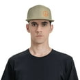 thumbnail image 6 of DouZhe Flat Brim Cap Snapback Hat, Hippies Anti-war Peace Prints Adjustable Yellow Adult Baseball Cap, 6 of 7