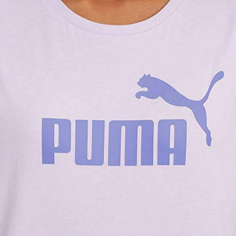 Boyfriend Ultra Women\'s Sleeve PUMA Tee Crew Shirt, Short Neck Lavender, Small