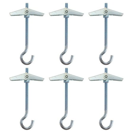 

6pcs Advertising Hanging Hook Toggle Wings Flag Clip Poster Accessories Painting Axis Xeiling Hanging Orchid Hook Gypsum Board Ring Load 10kg