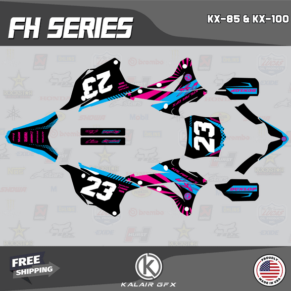 Kalair GFX Graphics Kit for Kawasaki KX85 (2014-2021) Fh Series