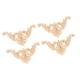 thumbnail image 4 of Wood Applique, Onlay, Carved Wood Applique Applique Onlay Furniture Onlay 4PCS Unpainted Decoration For Door Cupboards Wall Cabinet ANGGREK Otros, 4 of 8