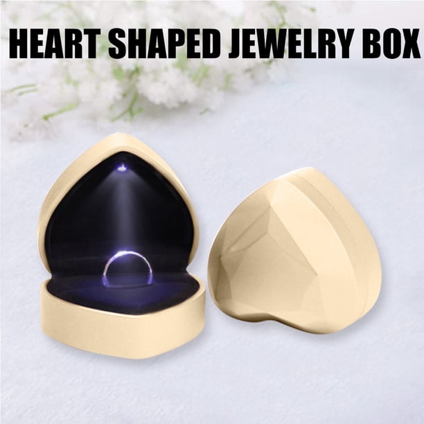 Fiudx Ofertas y liquidaciones Caja de protección de anillo en forma de corazón Color de gota en el tocador