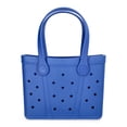 thumbnail image 4 of Time and Tru Women's Lightweight Mini Beach Tote Bag, Blue, 4 of 5