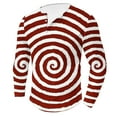 thumbnail image 2 of DDAPJ pyju Men's 3D Optical Illusion T-Shirts Long Sleeve Printed Henley Shirt Novelty Graphic Tees Big and Tall Fashion Streetwear Tops Limited Time Deals Wine 5XL, 2 of 5