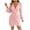 Pink, variant on HAiming Women's V Neck Long Sleeve Satin Dress Casual Elegant Cocktail Wedding Guest Mini Wrap Bodycon Dresses