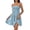 Light Blue, variant on Women's Casual Dress Sleeveless Mini Textured Strapless For Daily Wear Spring Summer Basic Solid Color (Green,Small)