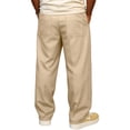 thumbnail image 4 of VV AVEORS Mens Workout Pants Baggy Casual Straight Leg Elastic Waisted Drawstring Sweatpants Breathable Outdoor Trousers Beige 3XL, 4 of 4