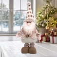 thumbnail image 4 of Puntoco Figura decorativa de reno y muñeco de nieve de Papá Noel con altura ajustable para decoración navideña de escritorio, 4 of 6