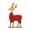 J, variant on Shoreew Christmas Tabletop Decoration Plush Wool Felt Reindeer Santa Tree Figurine with Wooden Base for Winter Tiered Tray Mantel Decor