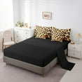 thumbnail image 5 of Manfei Cheetah Print 7-Piece Twin Bedding Sets,Brown Black Bedding Comforter Set,Leopard Pattern Sheet Sets For Teens,Super Cozy Room Decor Reversible, 5 of 8