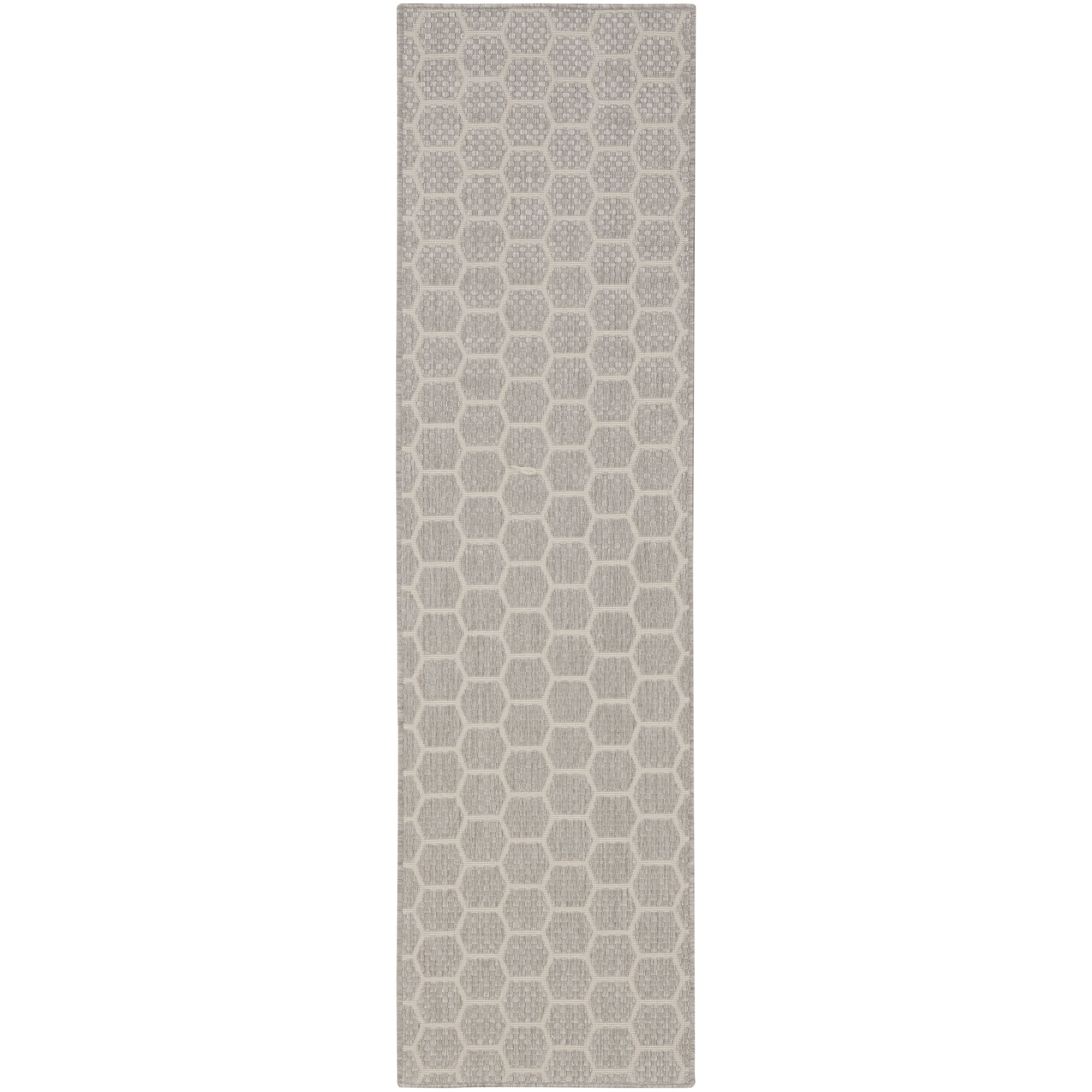 Nourison Twist Reversible 2' x 6' Grey Modern Rug