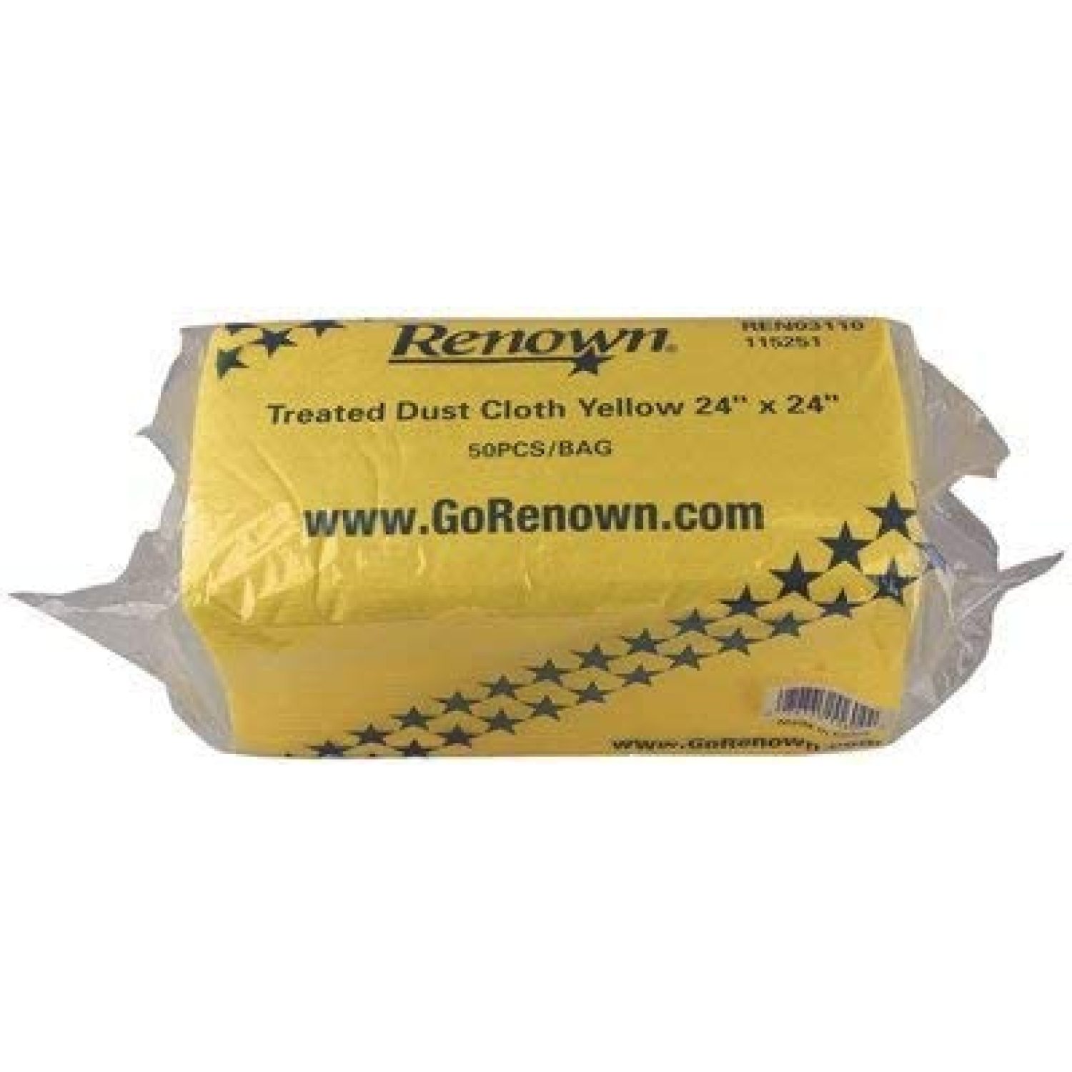 DUST CLOTH TREATED 24X24 IN. YELLOW, Dusting cloths are made from rayon