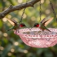 thumbnail image 4 of KoiLife Bird Feeder Tray Platform Bird Feeder Birdfeeders Outside Hanging Finch Feeder Cardinal Bird Feeder 18" Purple 2 Pcs Single Layer Hanging Bird Feeder with Metal Chain Bird Bathing Basin, 4 of 5