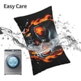 thumbnail image 6 of Cauagu Flame Metal Skull Print Pillow Covers with Envelope Closure,1PC Pillow Cases Decorative Pillow Case for Bed & Couch, Pillows Not Included-16"x24", 6 of 6