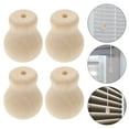 thumbnail image 3 of 6Pcs Wooden Blind Pull Cord Tassels Round Beige For Home Decor And Diy Projects, 3 of 8