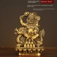 thumbnail image 3 of Adornos de Buda de latón amarillo, dios de la riqueza, tibetano, nepalí, negro, dios de la riqueza, estudio en casa, tienda, inauguración, 3 of 4