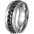 thumbnail image 1 of Mens Anxiety Rings Fidget Rings For Men Women Chain Spinner Rings For Kids Teen Titanium Steel Rings, 1 of 5