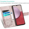thumbnail image 2 of Galaxy A14 5G Wallet Case, [Butterfly & Flower Embossed] Leather Wallet Case Flip Protective Phone Cover with Card Slots and Kickstand for Samsung Galaxy A14 5G (Rose Gold), 2 of 6