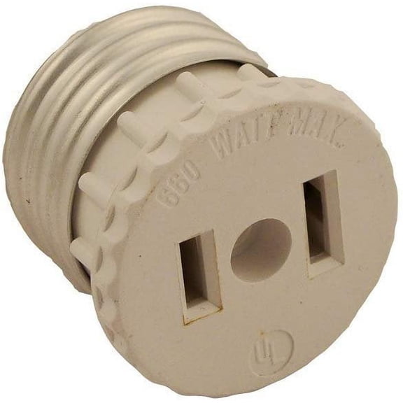 Leviton 002-125 White Adapter Socket To Outlet