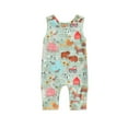 thumbnail image 2 of Aojekbee Baby Boy and Girl Overalls Casual Animal Print Round Neck Sleeveless Romper Toddler Tank Jumpsuit for Summer, 2 of 10