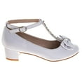 thumbnail image 2 of Badgley Mishcka Girls Dress Shoes (Little Kids Big Kids), White, Size: 2, 2 of 7