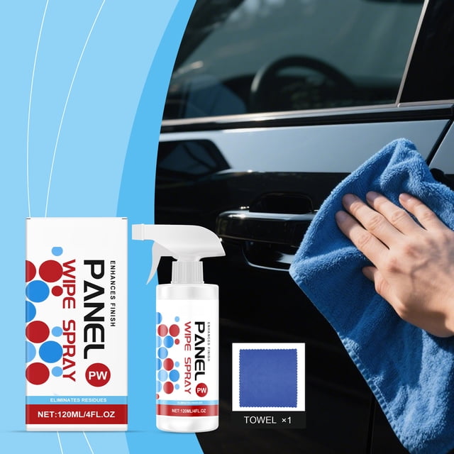 Spray Limpiador para Coche, Elimina Residuos de Abrillantador, Seguro y Fácil de Usar, Limpia El Coche y Mejora La Suavidad. Spray Limpiador de 120 Ml.