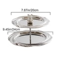 thumbnail image 2 of Hzzsbu 2 Tiers Cake Stand, Stainless Steel Cupcake Display Stand, Metal Fruit Dessert Snack Serving Dish, Afternoon Tea Stands for Wedding, 2 of 7