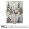thumbnail image 4 of COMIO Deer Blanket Watercolor Wild Animal Snow Forest Rustic Farmhouse Winter Cabin Soft Cozy Lightweight Throw Blanket for Bedroom Living Room Dorm Chair Sofa Travel, 4 of 6