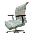 thumbnail image 6 of Ambesonne Aztec Office Chair Cover Stretchable High Back, Geometric Themed Striped Art, Champagne Pale Sky Blue, 6 of 6