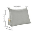 thumbnail image 3 of Triangular Back Support Pillow - Large Wedge Bolster Cushion for Reading in Bed & Sofa - Lumbar Neck Support with Removable Cover - Office Chair & Daybed Pillow, 3 of 5
