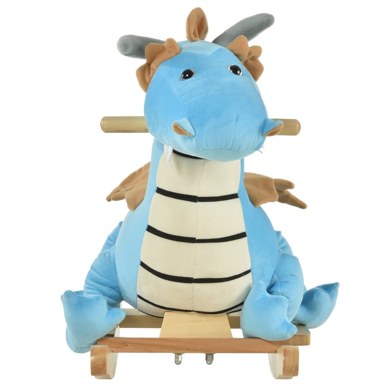 Qaba Kids Plush Dinosaur Rocking Horse with Sounds photo 8